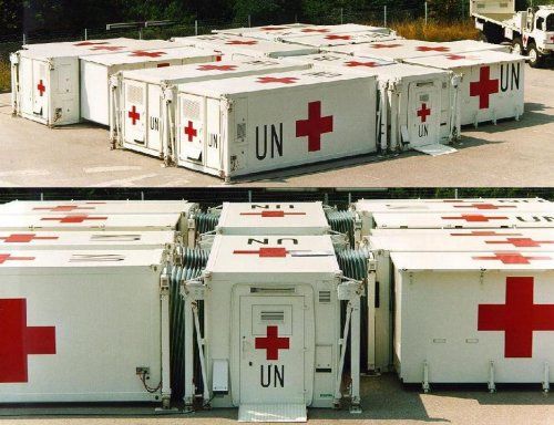 containers hôpitaux de l'armée américaine