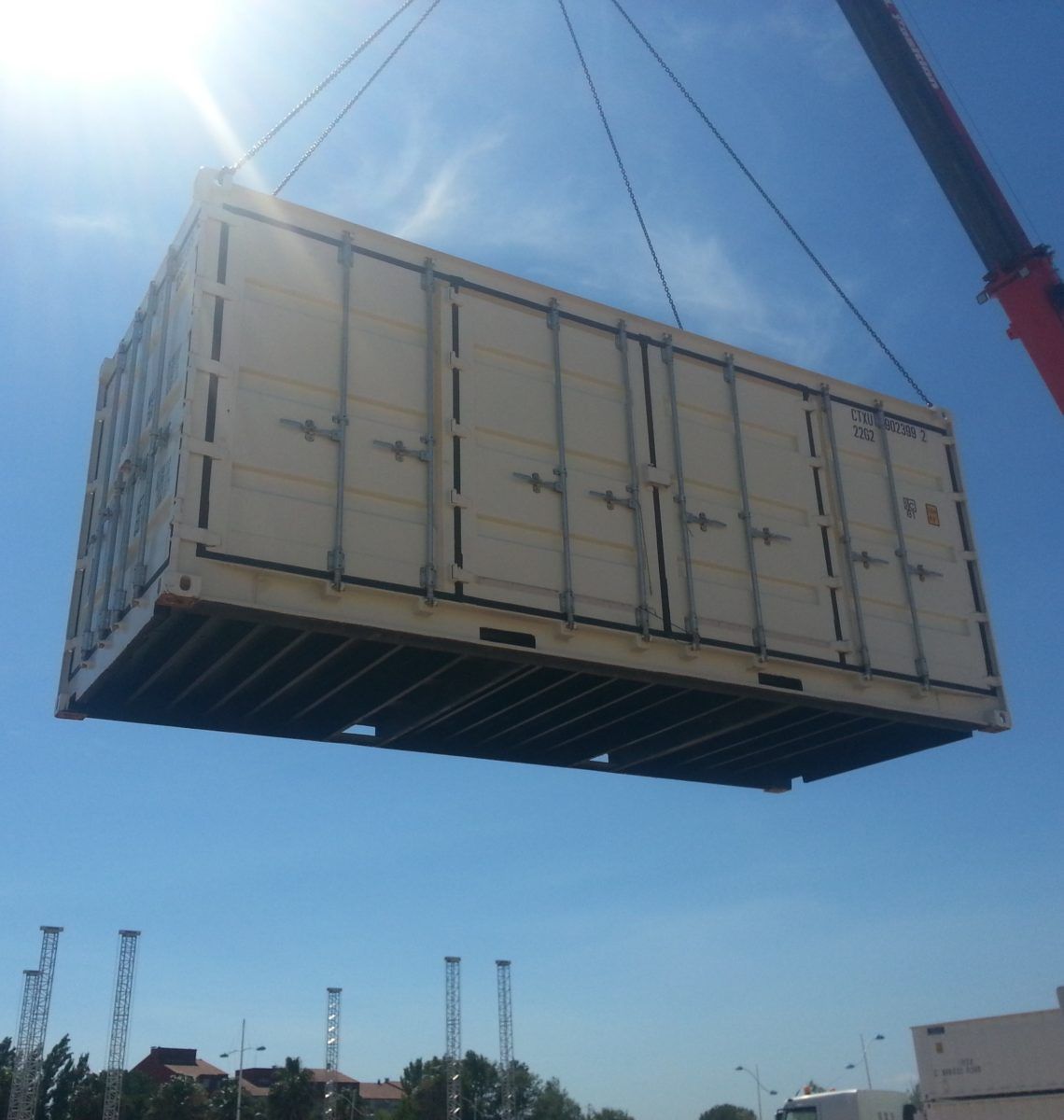 transport de containers maritimes