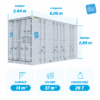 Dimensions container 20 pieds High Cube Open Side premier voyage
