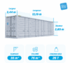 Dimensions container 40 pieds Open Side High Cube premier voyage