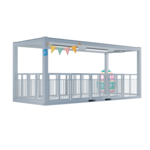 Terrasse modulaire couverte 20 pieds