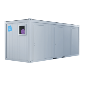 Bloc sanitaire 20 pieds (4 WC, 2 urinoirs, 1 WC PMR, 3 lavabos)