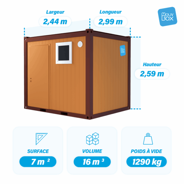 Sanitaires 10 pieds 1 wc, 1 urinoir, 1 douche, 2 lavabos
