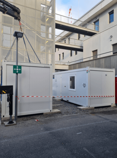 assemblage batiments modulaires