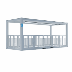 Terrasse modulaire couverte
