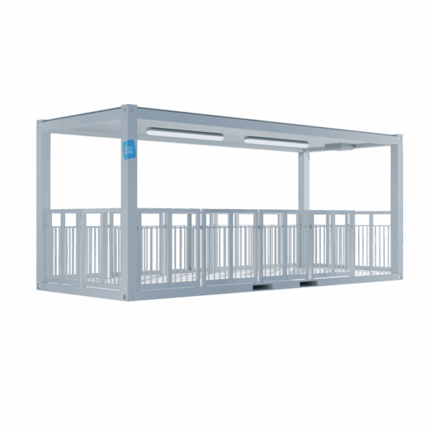Terrasse modulaire couverte