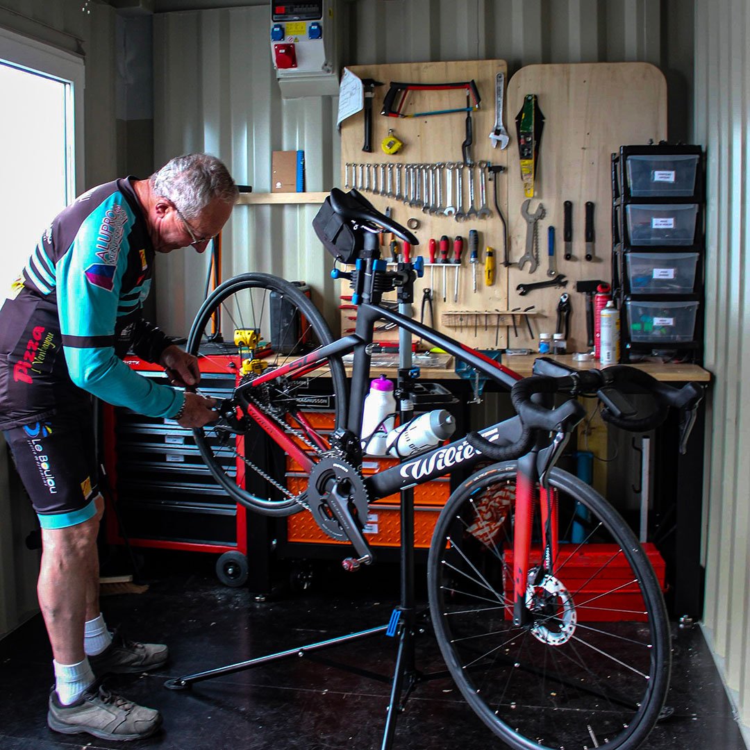 club de vélo du Boulou atelier container maritime