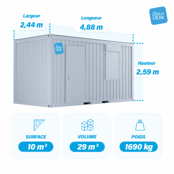 Bureau modulaire 16 pieds