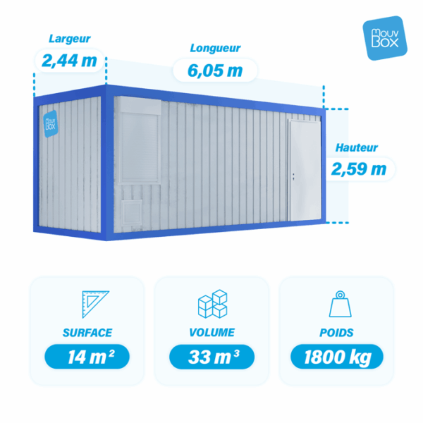 Bureau modulaire 20 pieds occasion