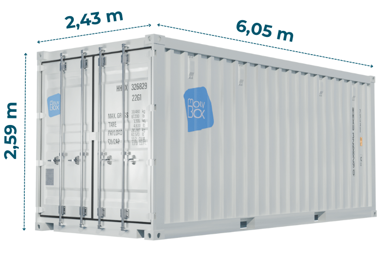 Dimensions d'un container 20 pieds