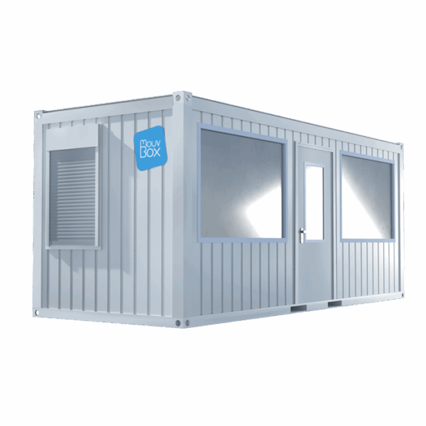 Location bureau modulaire vitré 20 pieds