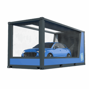 Location container vitrine automobile