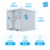 Dimensions container 8 pieds DRY premier voyage