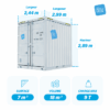 Dimensions container 8 pieds High Cube premier voyage