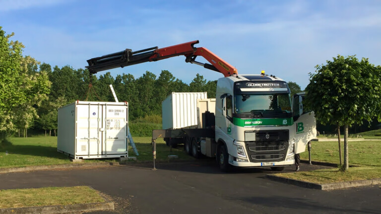 Installation d'un container : comment le poser au sol ? | MOUVBOX FRANCE