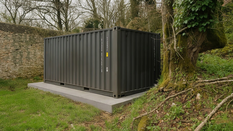 Installation d'un container : comment le poser au sol ? | MOUVBOX FRANCE