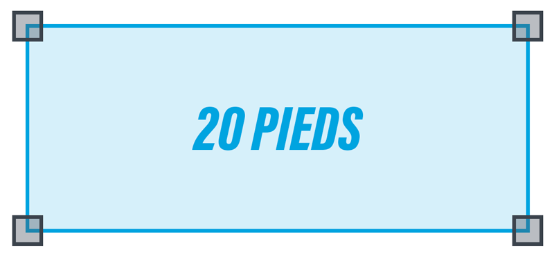 Plan de fondation container 20 pieds