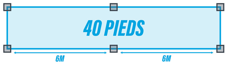 Plan de fondation container 40 pieds