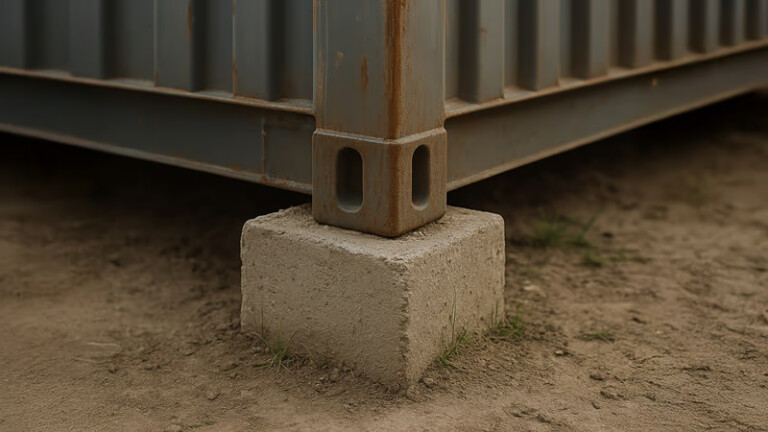 Installation d'un container : comment le poser au sol ? | MOUVBOX FRANCE